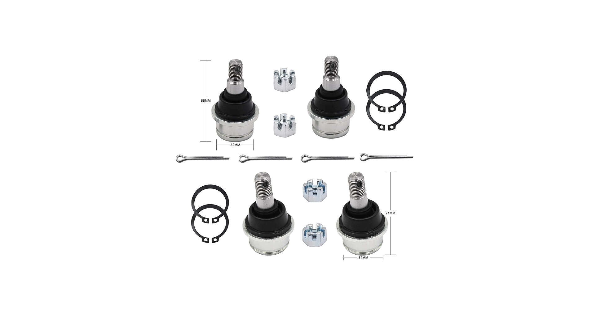 Amazon.com: LOSTAR 4 x Ball Joint Kit Compatible with 2000
