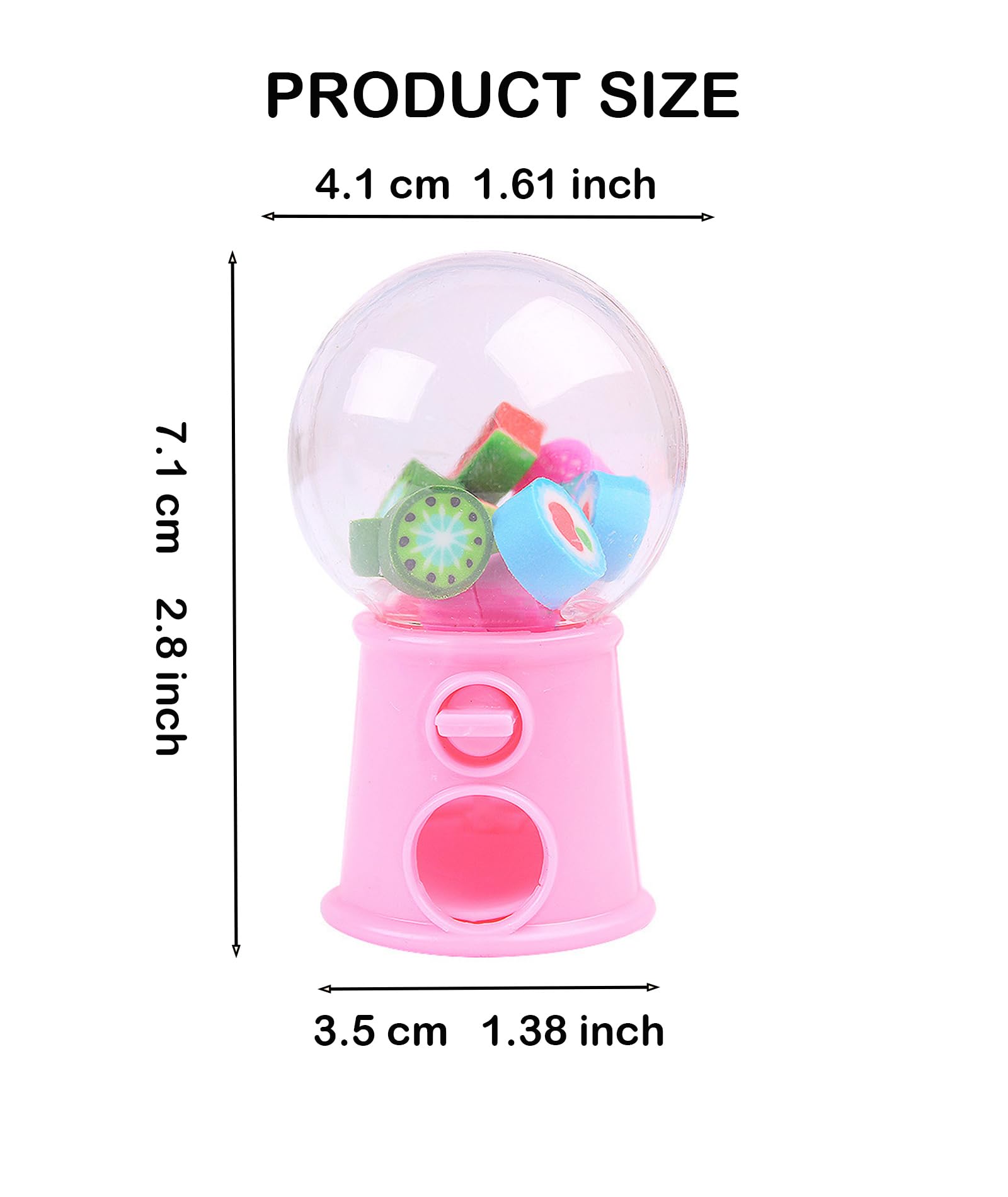 4Pcs Gumball Machine for Kids, Mini Vending Machine for Candy Dispenser and Snacks, Vending Machine for Kids, Party Decoration and Educational Toy Set 1