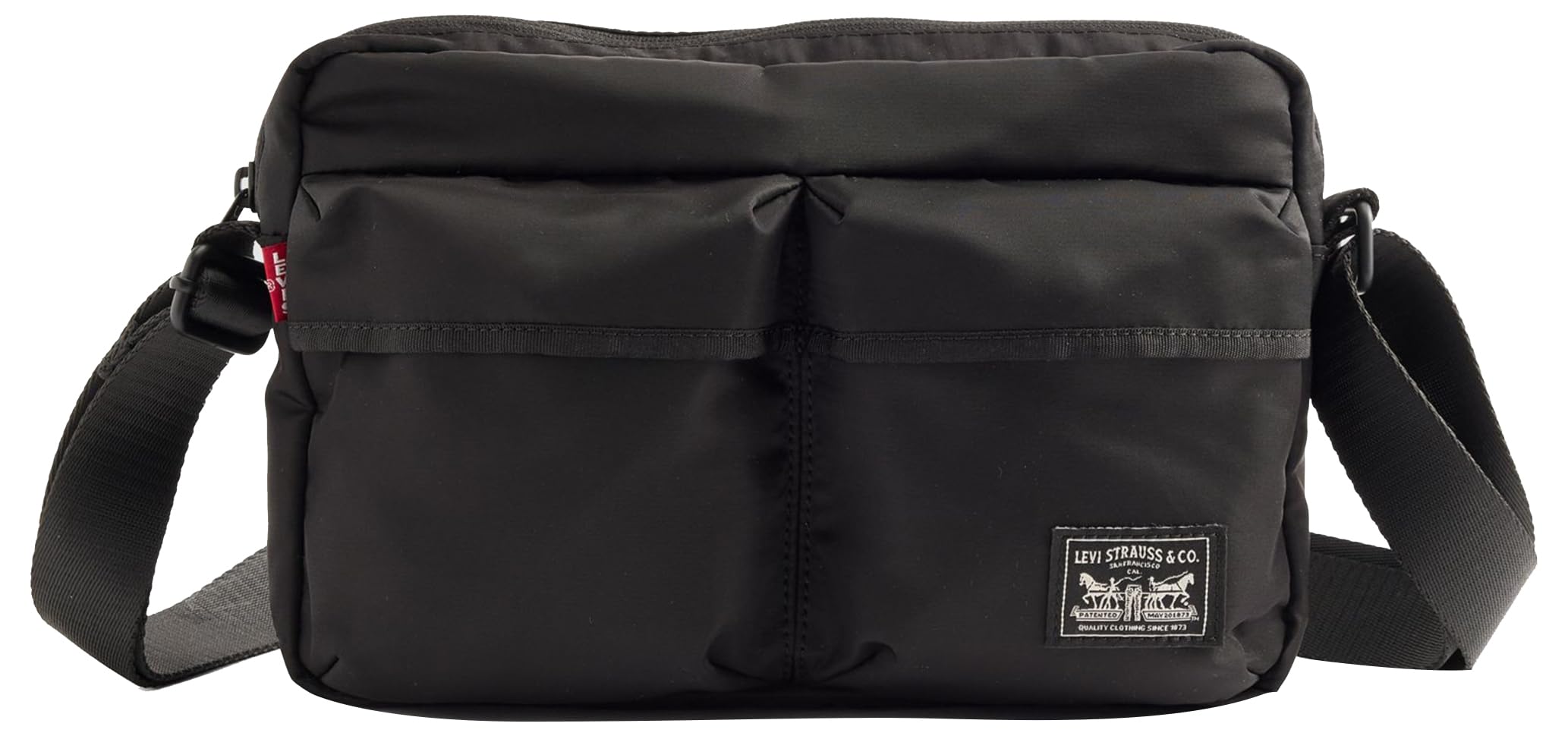 Levi's Men's Summer Mission Bay Crossbody, Caviar, Caviar, One Size