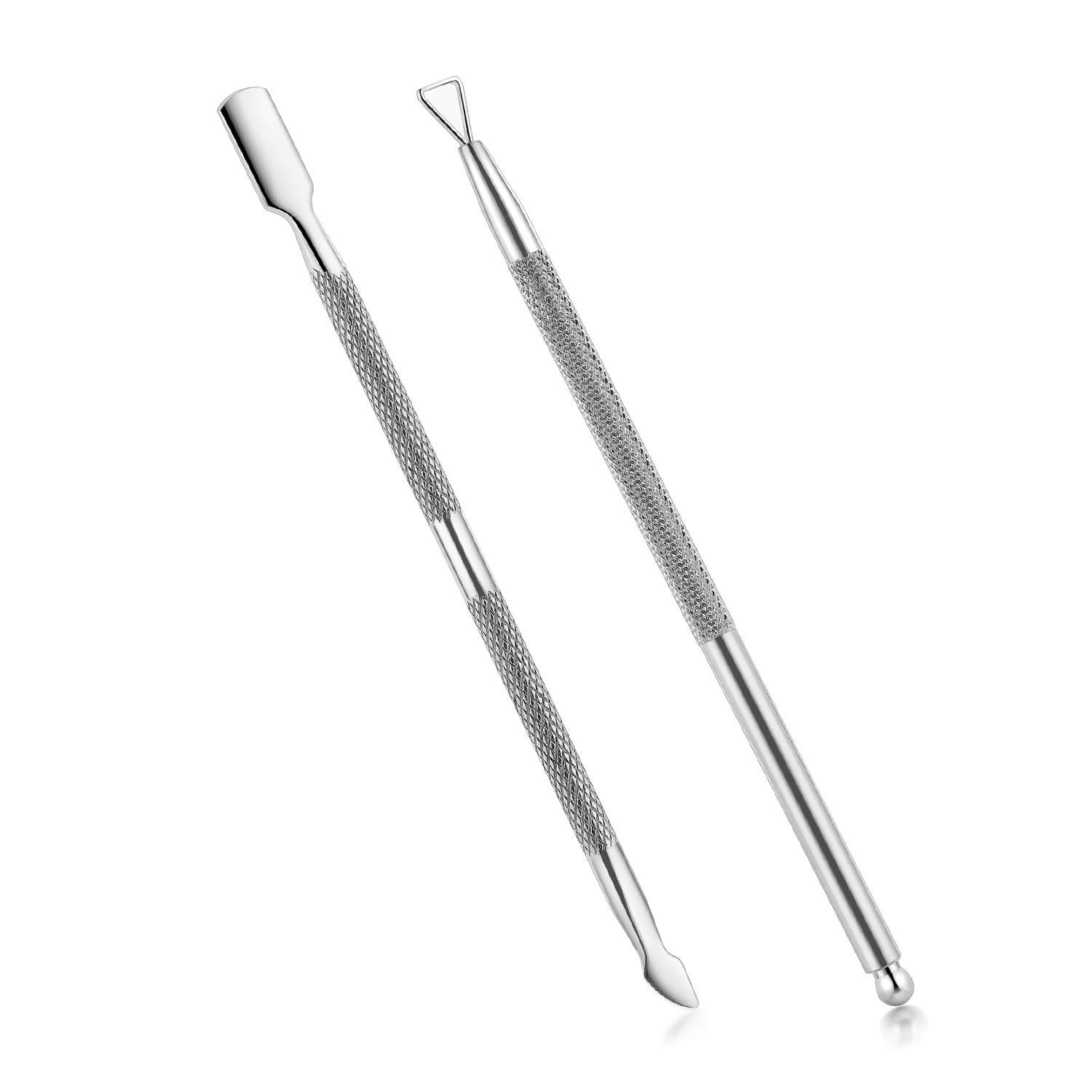 Cuticle Pusher and gel Polish Remover Stainless Steel Manicure Tool Set,Durable Pedicure Manicure Tools for Fingernails Toenails-image-2