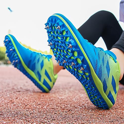 Image of New Track and Field Shoes for Men Women Kids Boys Girls 8 Spikes 100-400 Meter Running Racing Shoes Professional Sprint Sport Sneakers