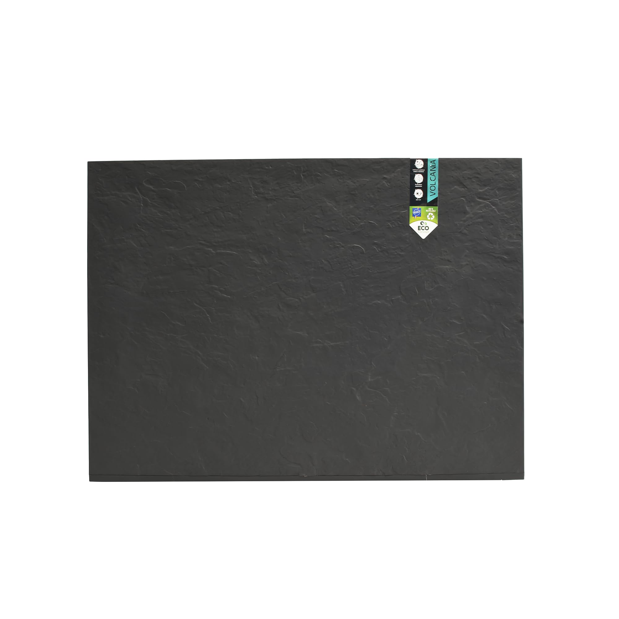 EDA - Loft a parete bassa L Volcania 46 L - Decorazione finta pietra - Doppia parete - Zona di ritenzione idrica - 78,5 x 29,5 x 60 cm - Grigio antracite