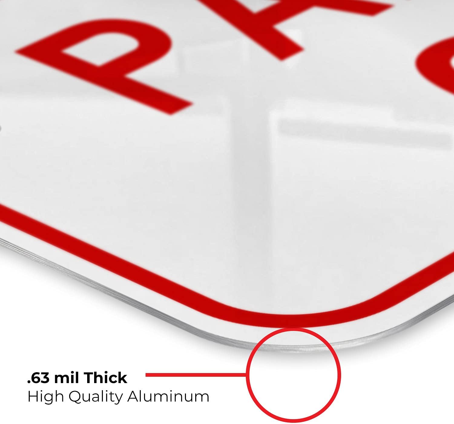 Employee Parking Only Red Sign, 12x18 Inches, Rust Free .063 Aluminum, Fade Resistant, Made in USA