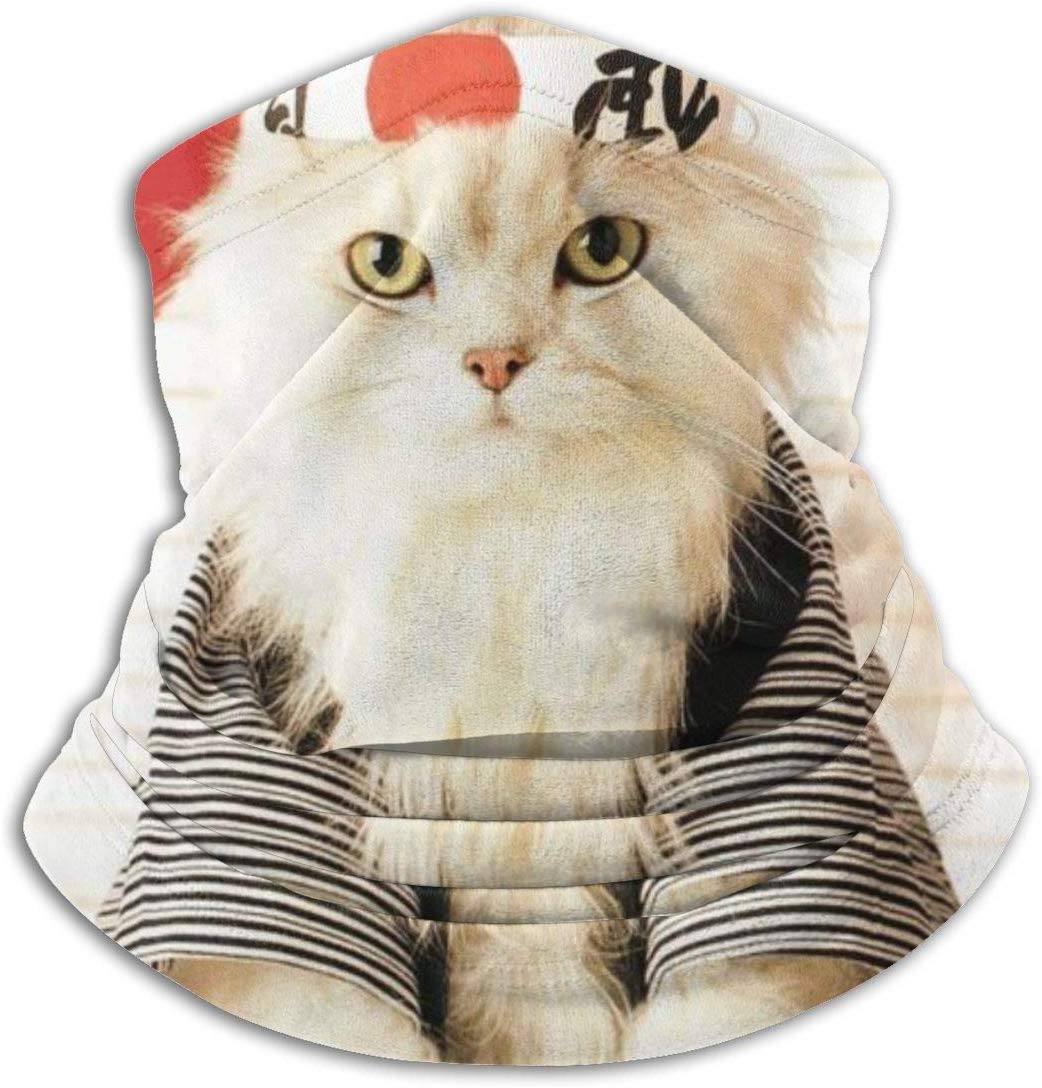 Sushi Cat Japanese Cute Funny Kitten UV Sun Protection Gaiter Sun Mask for Men & Women, Face Shield for Fishing, Hiking, Kayaking Mask,