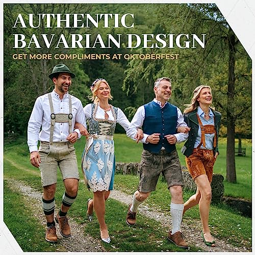 BAVARIA TRACHTEN Lederhosen Boots - Haferl Authentic German Shoe for Oktoberfest Outfit - Real Leather Dark Brown4