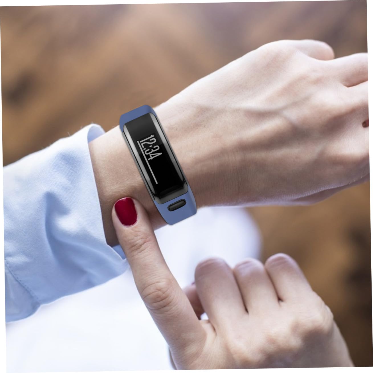 Holibanna Silikon-armband Als Ersatz Für Smartwatch-uhrenarmbänder Schnellverschlussarmband Für Fitness-tracker-geräte Bequemes Armband Für Herren Und Damen (mitternachtsblau)