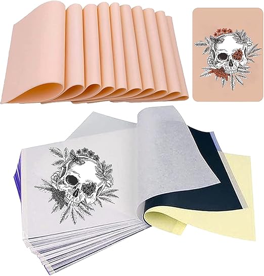 Tattoo Practice Skin with Transfer Paper, Unihuby 30Pcs Tattoo Fake