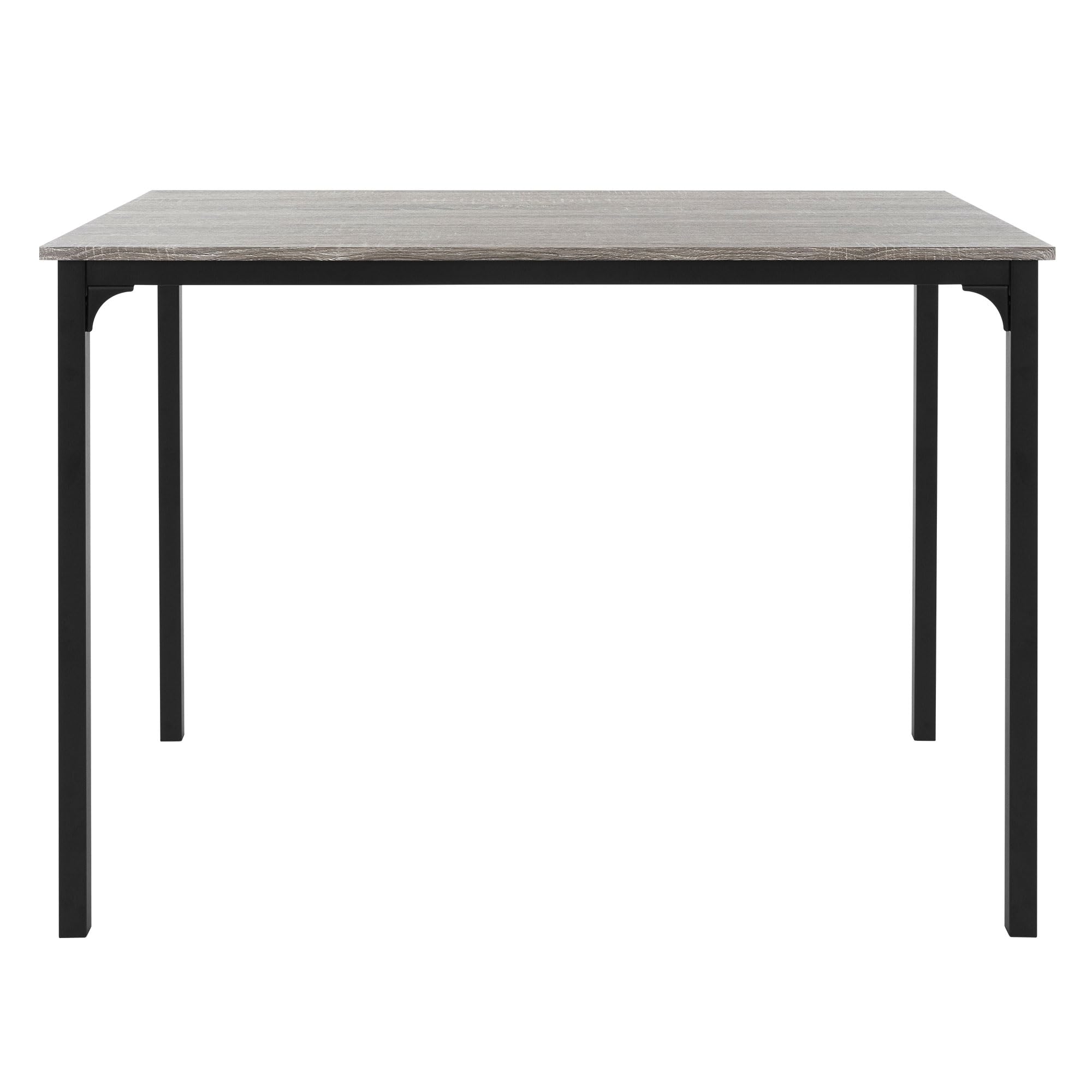 ML-Design Juego de Mesa de Comedor de 4 Piezas Roble Gris Grupo de Muebles para 4 Personas con 2 Sillas de Bar, 1 Banco y 1 Mesa con Estructura de Metal Adecuado para Cocina y Comedor