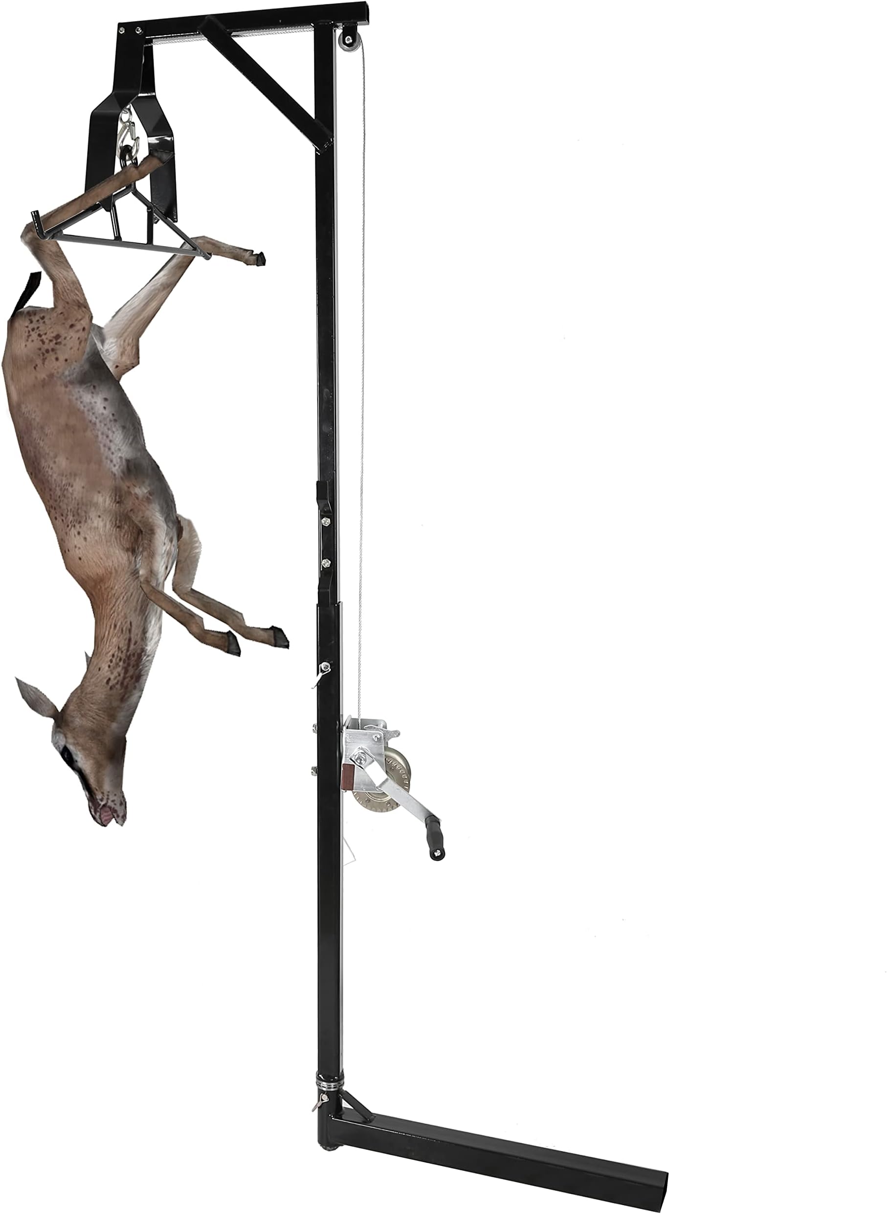 KUAFU Deer Game Hoist Winch Lift Gambrel Kill Shot Truck Hitch 2" 360 Degree Swivel & Gambrel Hitch Mounted 400 lb Capacity