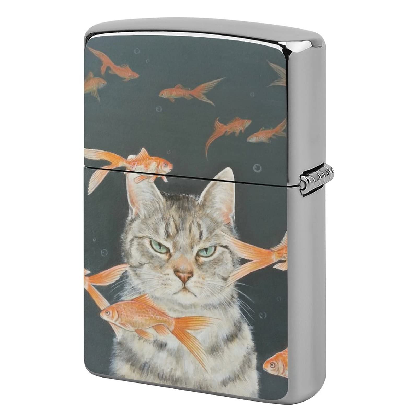 Zippo ゴールド 猫デザインライター 専用ケース付き 【公式通販】