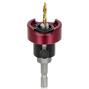 KEENTECH 3/8" x 1/8" Carbide Tipped Countersink Drill Bit with Depth Stop