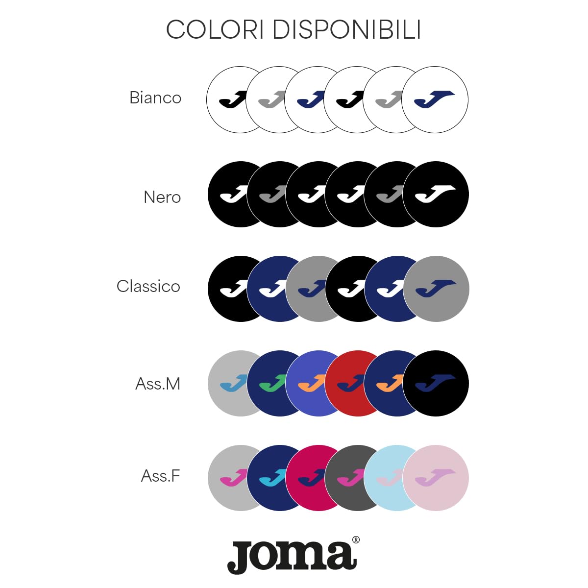 Joma Calcetines para niño o niña de rizo para todas las estaciones, calcetines de tenis para niños fútbol y baloncesto, altura media pantorrilla, calcetines deportivos de algodón, 6 pares