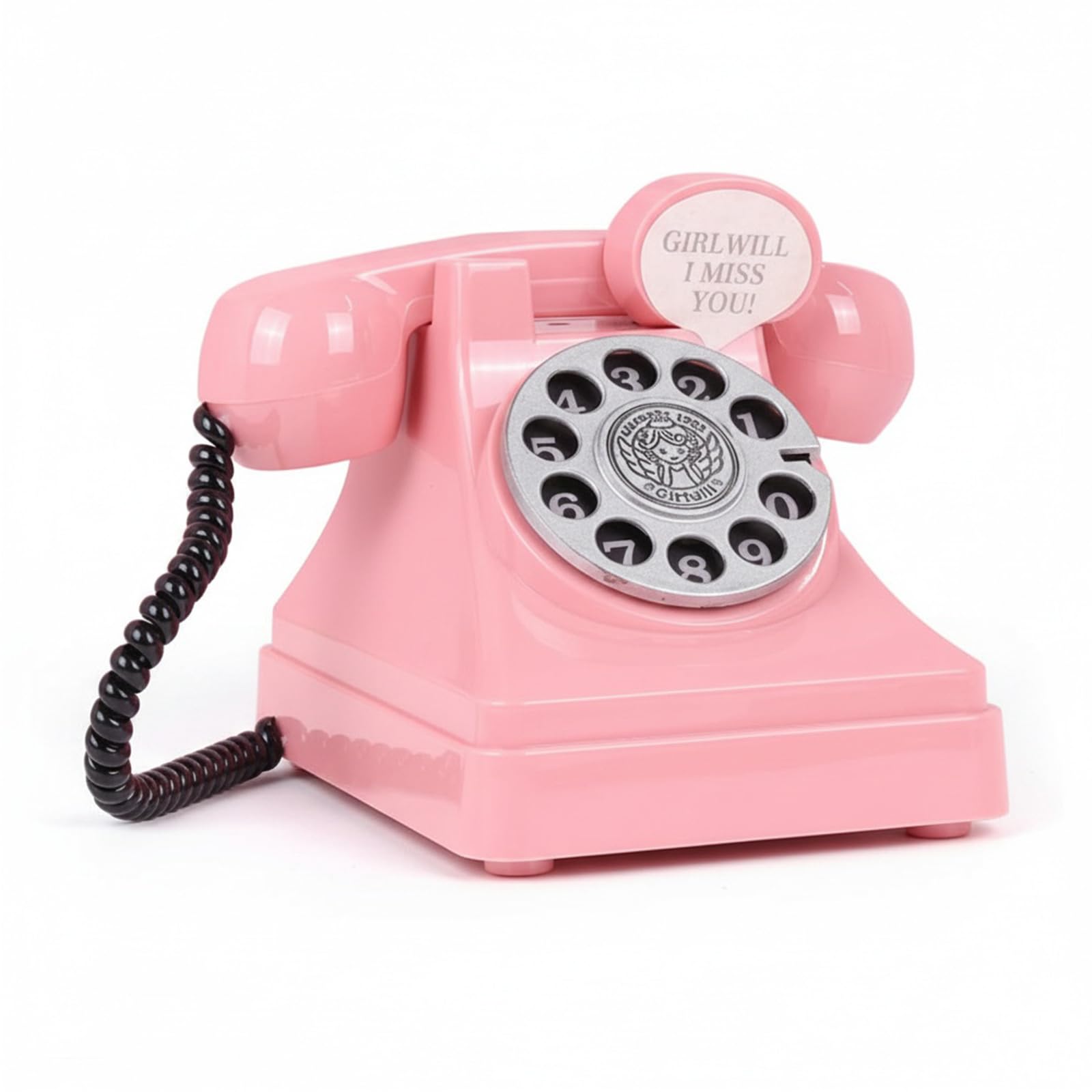 Operitacx Piggy Bank for Boys Girls, Pink Telephone Money Bank for Money Savings Birthday Festival Decor, Random Color