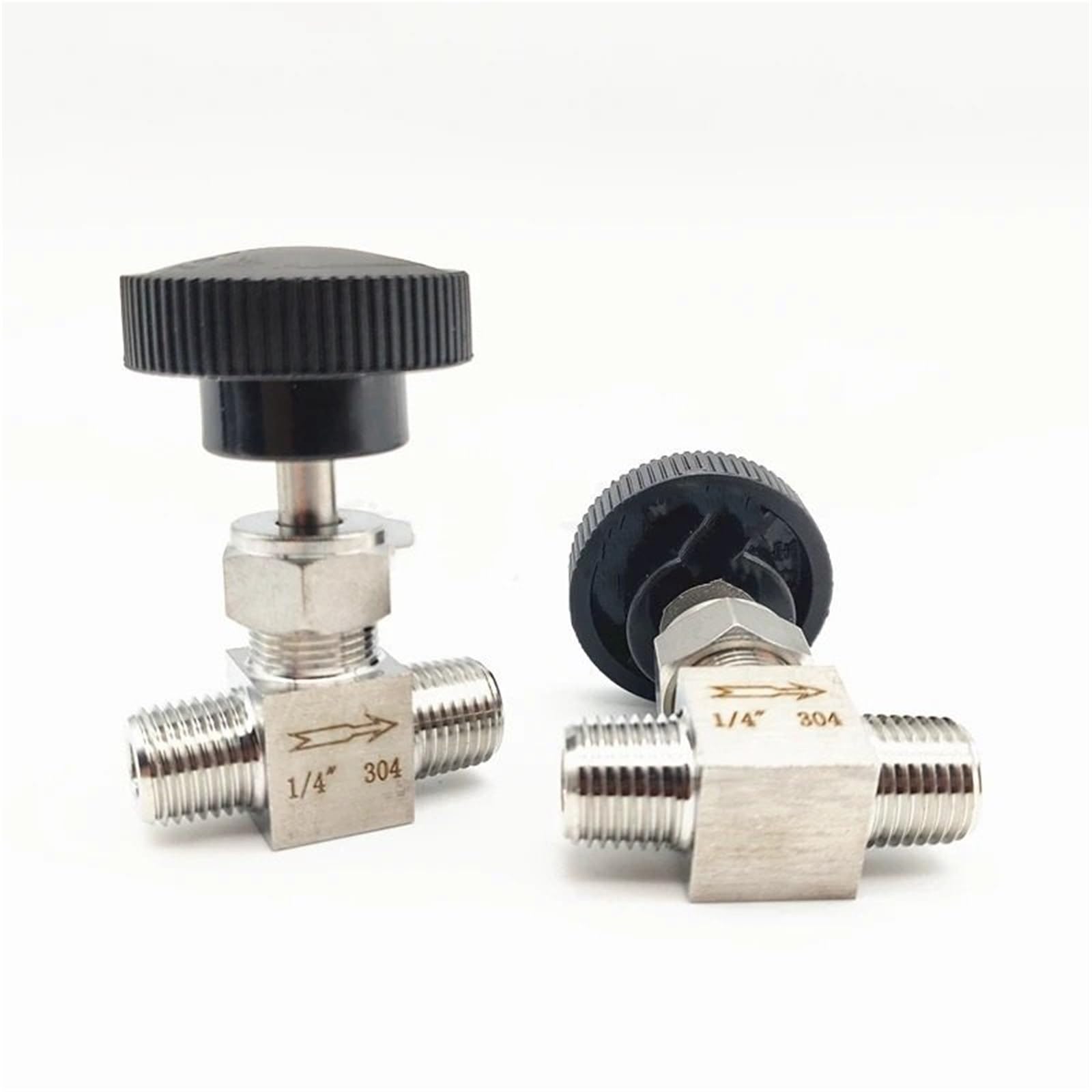 valvola limitatrice pressione Valvola di Sovrappre 1/8" 1/4" 3/8" 1/2" BSP Filettatura maschio uguale Valvola a spillo di intercettazione del controllo del flusso in acciaio inossidabile SS 304(1/2")