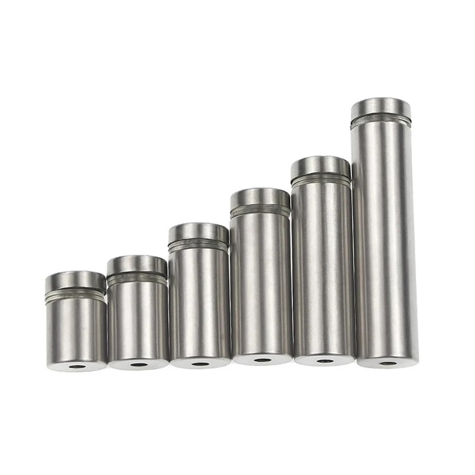 Fijaciones de separación, 4/6 Piezas de Fijaciones de Separación, Sujetadores de Vidrio de 12 mm, Separadores de Anuncios de Acrílico de Acero Inoxidable Clavos de Clavos Tornillos de Fijación de Cart