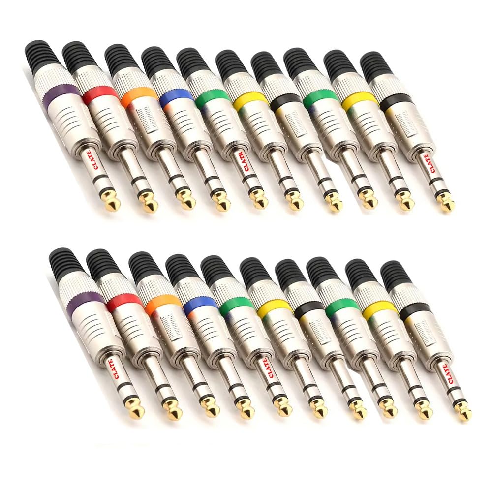 CLATE 6.35mm STEREO Male Microphone Plug Speaker Connector Assembly, TRS Connector Male Plug Adaptor for Soldering, 6.35 mm STEREO Male Plug, 1/4 INCH (20) (B0CZP9TJBS) Amazon Price History, Amazon Price Tracker