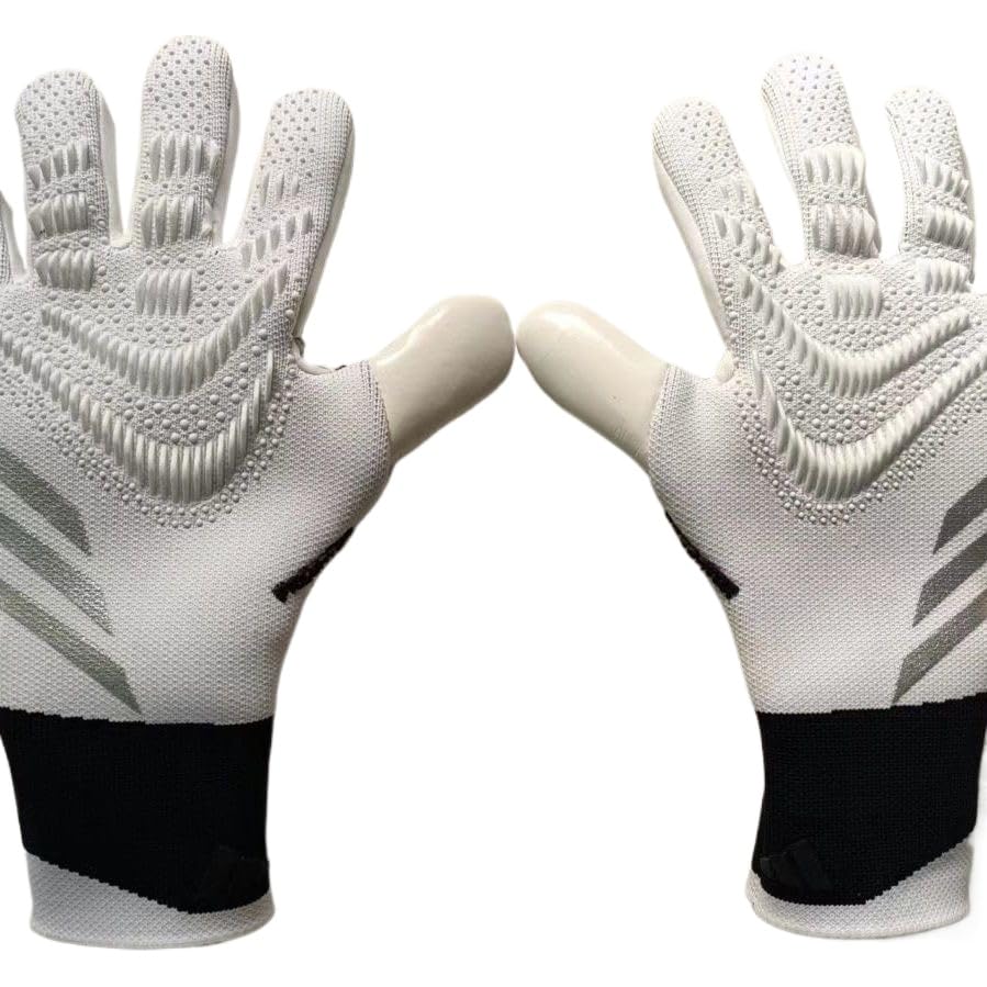 LongjihuiSoccer Goalkeeper Gloves Goalie Training Gloves Strong Grip Anti-Slip and Breathable for Adults and Children, 6, Black Orange