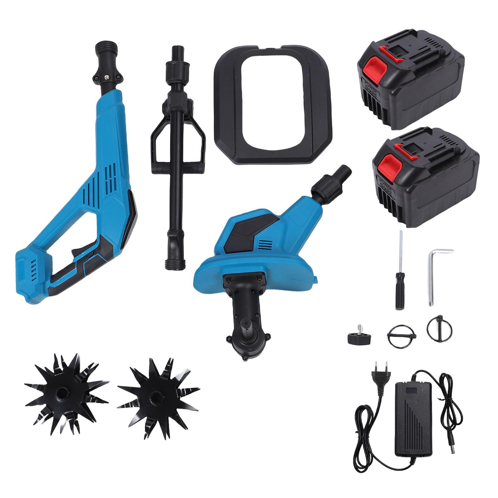 Walfront Motoculteur sans Fil 360 TR,Min, Motoculteur électrique à