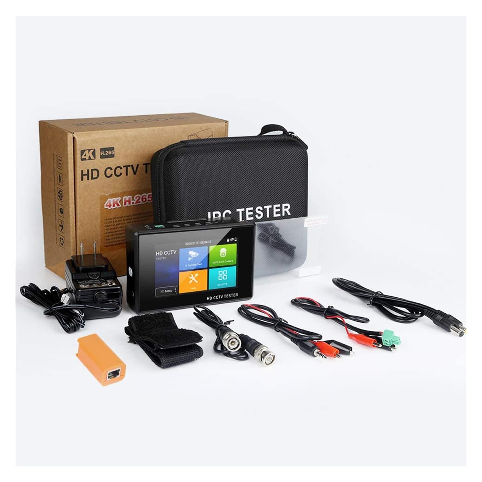 Tester for Telecamera CCTV IP analogico 5-in-1 TVI AHD CVI Tester di Sicurezza della Batteria Integrato Test Video PTZ 4K
