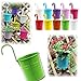 Produktbild 10 Stück Hängetöpfe Blumentöpfe mit Haken Metall Hängend Balkontopf Pflanztopf Set Für Blumen, Für Balkon, Zaun, Gartenzaun