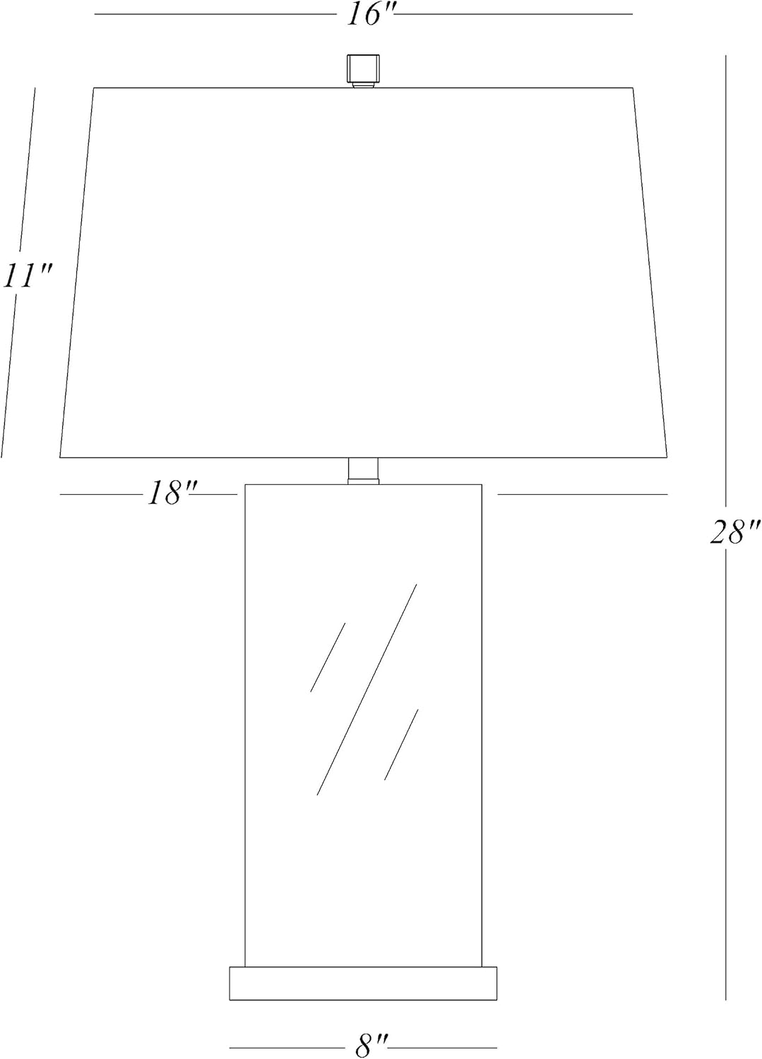 Black Friday - 40% OFF Decorator's Lighting 15337 Coral Rectangle Crystal Base Table Lamp, 28 H, Etched Mirror Flash Deals - 70% OFF Decorator's Lighting 15337 Coral Rectangle Crystal Base Table Lamp, 28 H, Etched Mirror