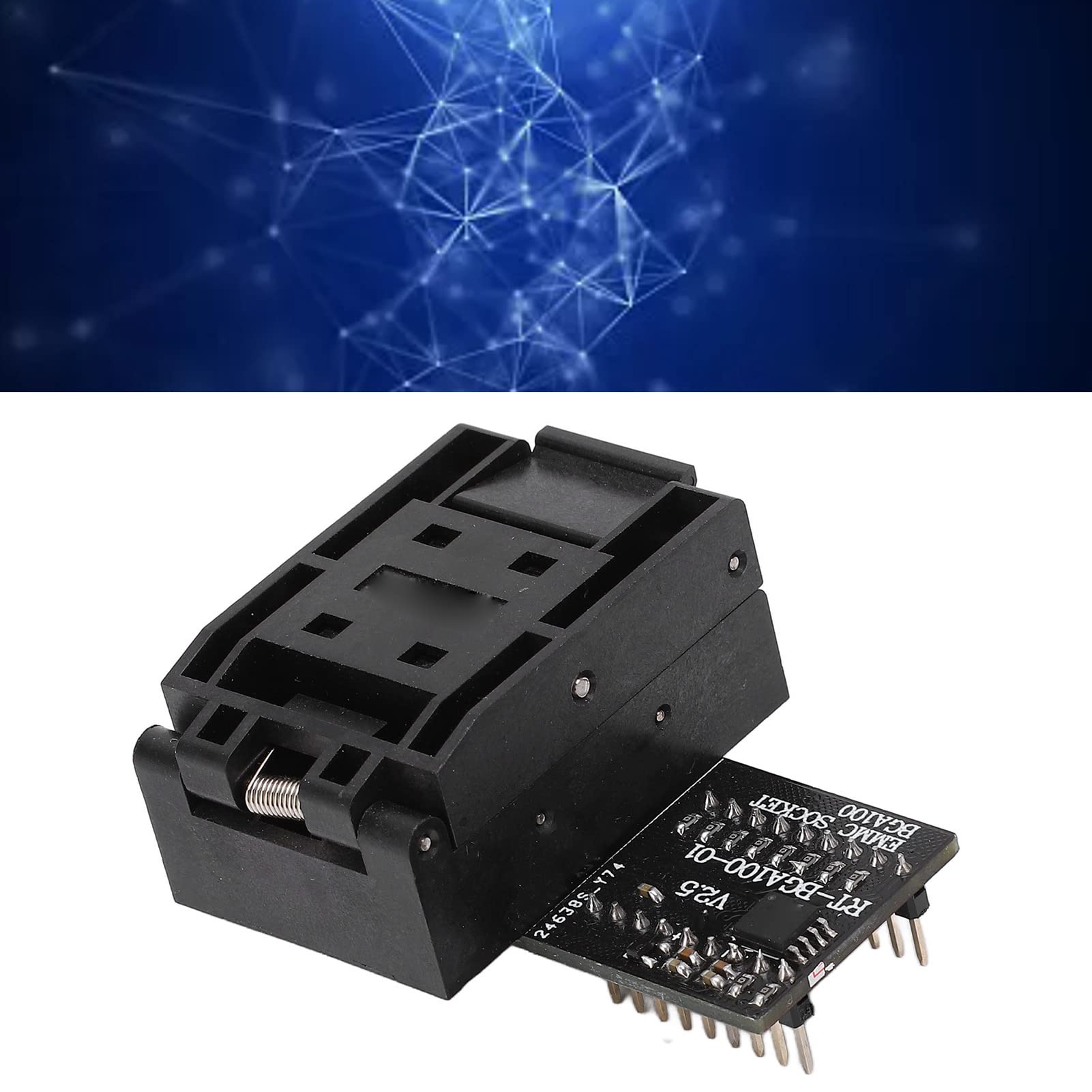 Jeanoko Presa EMMC, protezione da sovracorrente parallela ad alta velocità, controllare accuratamente facile da usare BGA100 affidabile Burn in Socket Adapter per navigazione auto