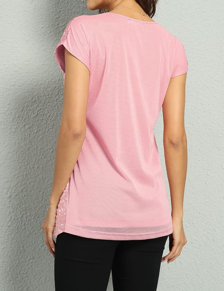 トップス balloon tops pink beige ESMOK Bow-Detail Top - Light pink - Kids | H&M CA