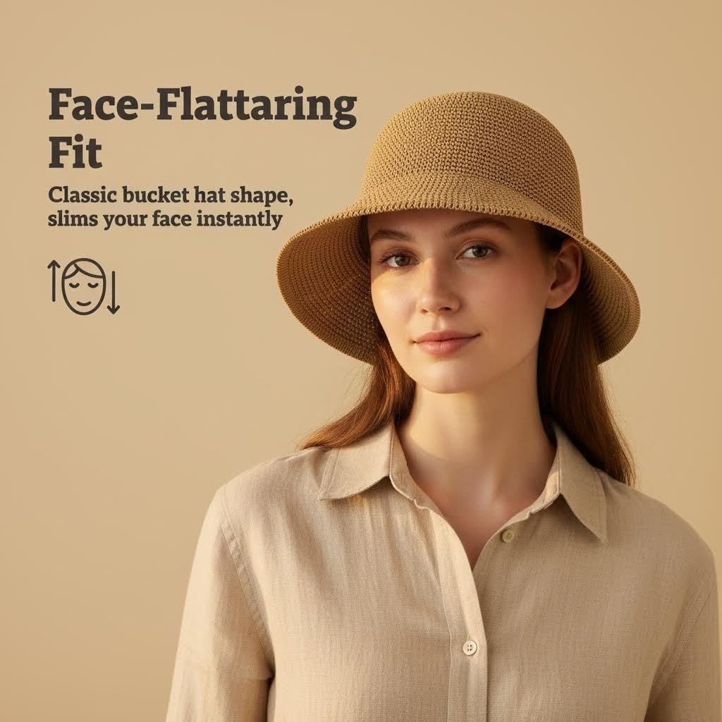 Women Straw Hat Beach Sun Cap Foldable Paper Knitted for Travel Summer Vacation Soft Lightweight Breathable