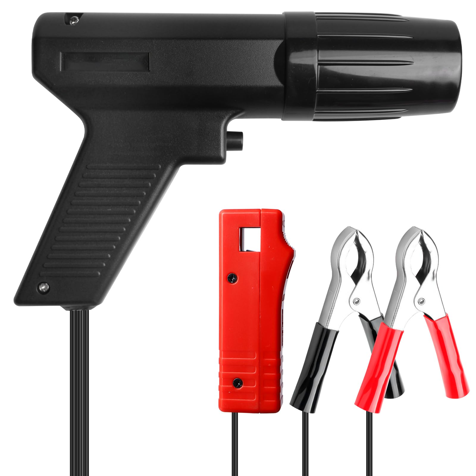 Lampe stroboscopique d'allumage 12 V, pistolet de réglage d'allumage avec lumière, lampe de réglage d'allumage, pistolet flash, lampe d'allumage pour voitures, motos et moteurs à essence marins