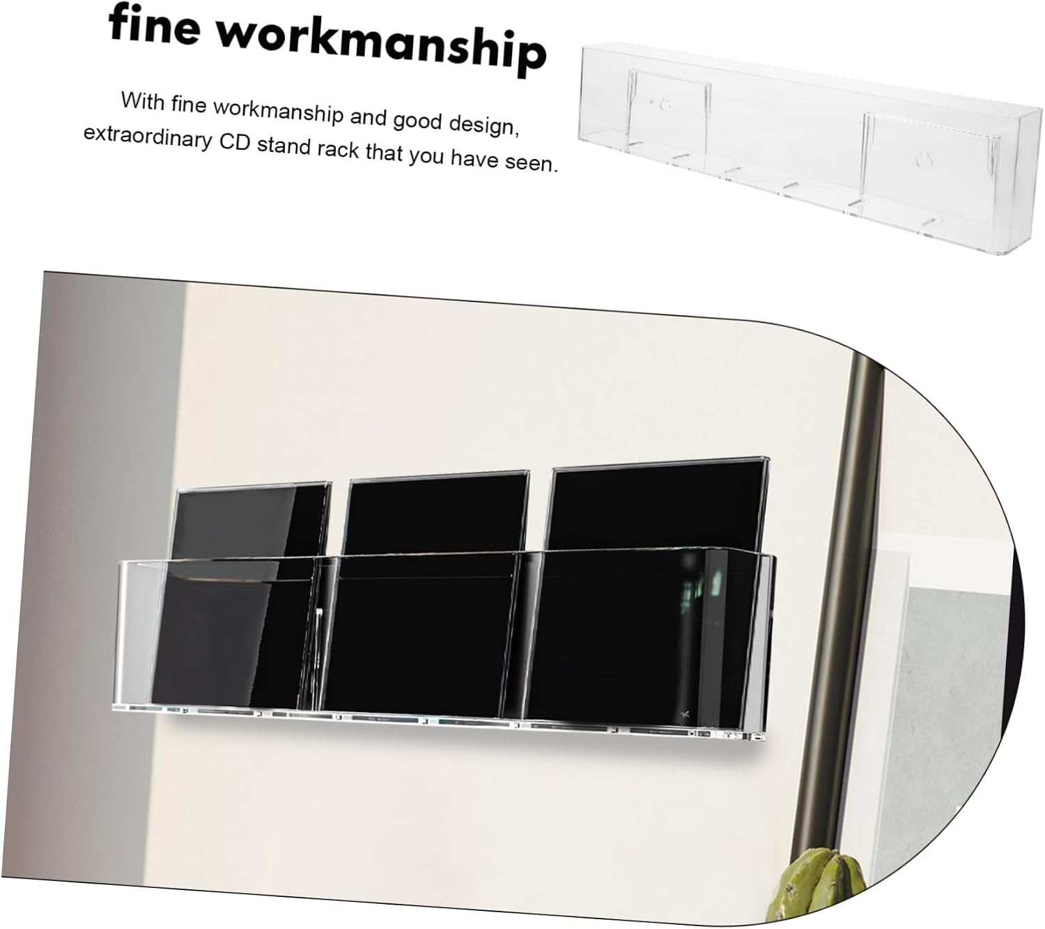 Acrylic CD Stand Rack Desktop Dvd Holder for Display Storage