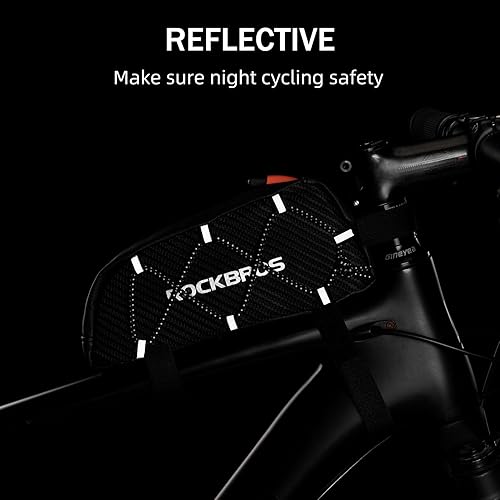 Miniatura 4 de ROCKBROS Bolsa de Tubo Superior para Bicicleta Bolsa de Marco Frontal para Bicicleta Accesorios para Bicicleta Compatible con iPhone 14/13/12 Pro