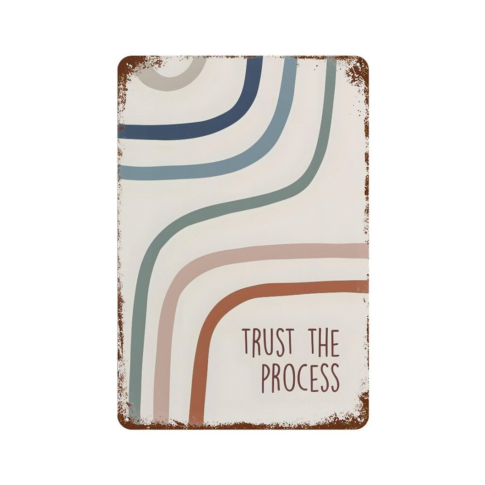 xiaoxiaoshen Trust The Process Wall Decor Art Metal Tin Poster Modern Home Decor Art Home Bar Shop Decorations Vintage Sign 30x20cm