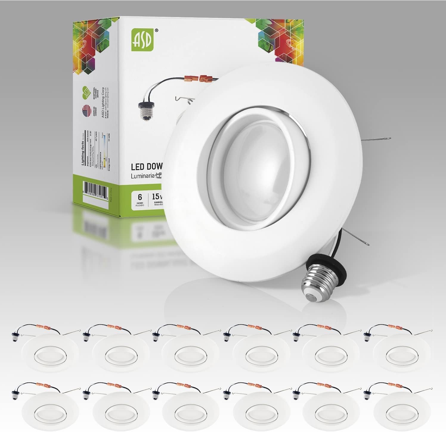 Design Downlight 6 Gimbal LED, LED Can Lights, 15W 110W