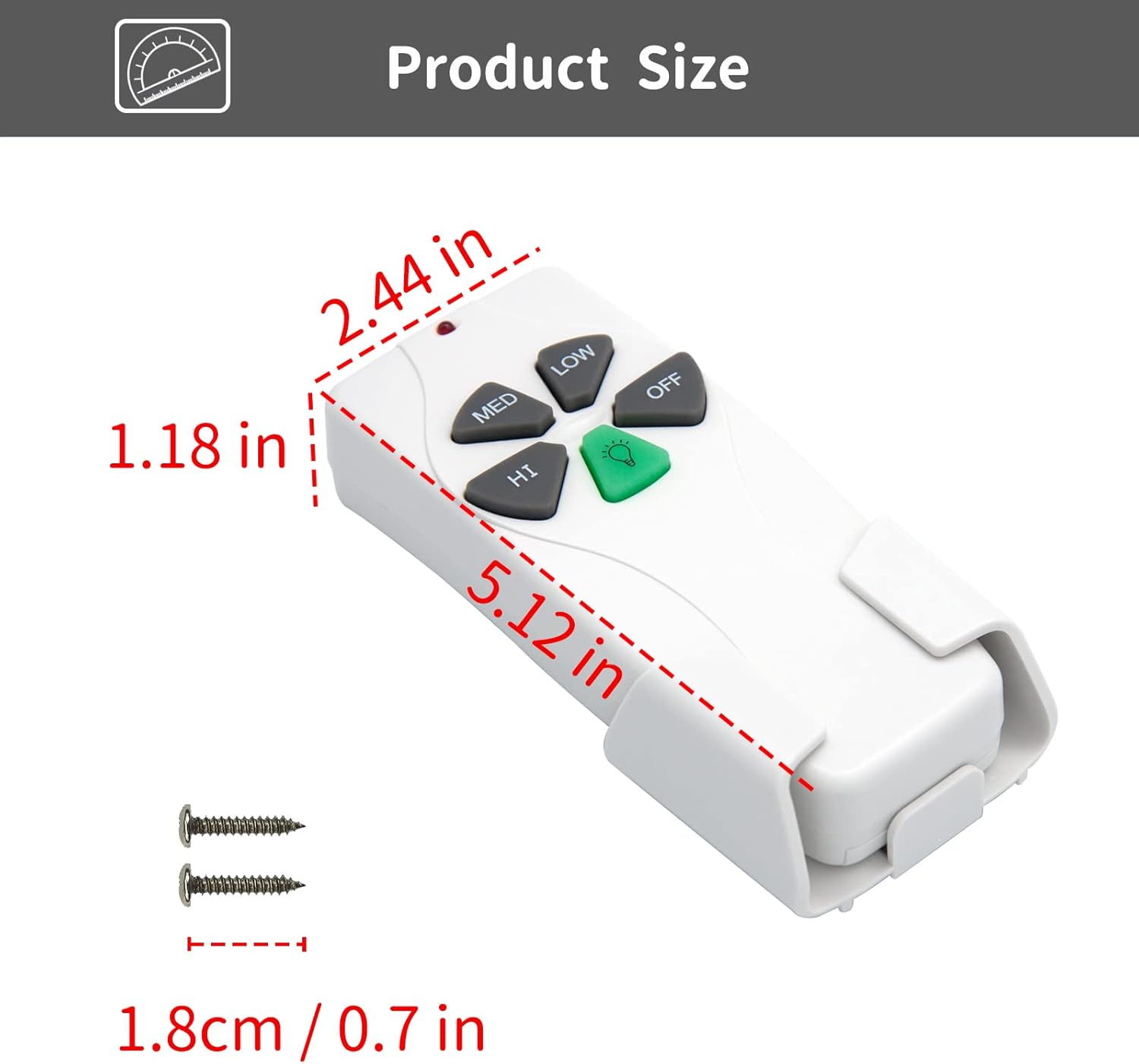 CENMING Ceiling Fan Remote Control Replacement for Harbor Breeze Hampton Bay,303.9MHz 3-Speed Light Dimmer, for FAN-11T L3HFAN11T 35T1 CHQ8BT7030T UC7030T CHQ7030T 2AAZPFAN53T FAN-53T (Remote Only)