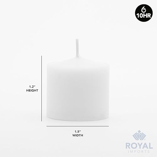 Miniatura 7 de Vela votiva Royal Imports de cera blanca sin aroma caja de 72 unidades para bodas cumpleaños vacaciones y decoración del hogar