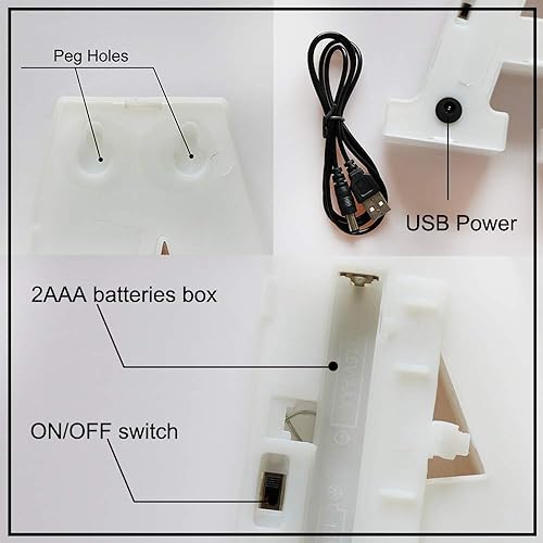 Miniatura 5 de GUOCHENG JOY - Letrero de letras de neón, 1 paquete de 3 piezas JOY Set de luces LED de neón de marquesina del alfabeto, lámparas de palabras