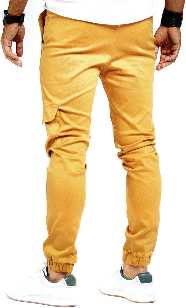 Leif Nelson Heren Jeans LN-9285, Kameel, 32W / 32L
