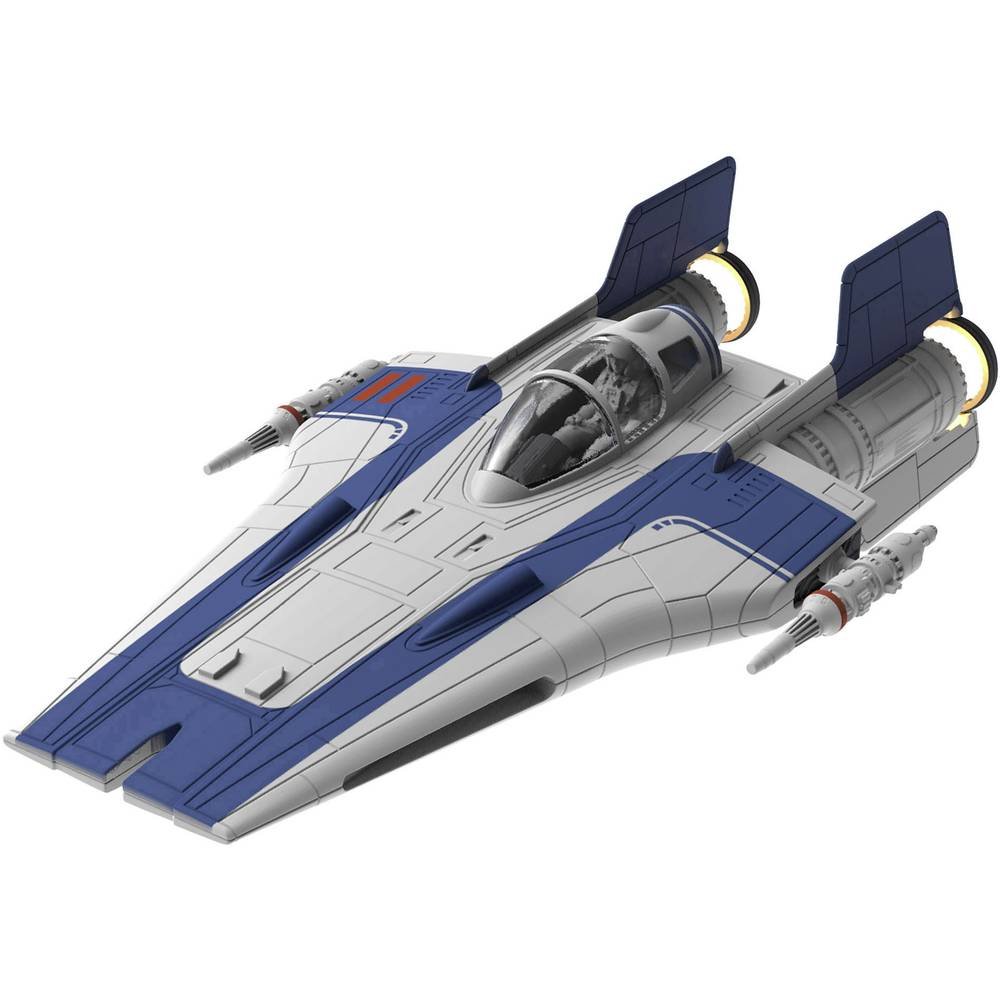 Revell 06762 Star Wars Episode VIII Build & Play Blue A-Wing Fighter, With Lights & Sounds