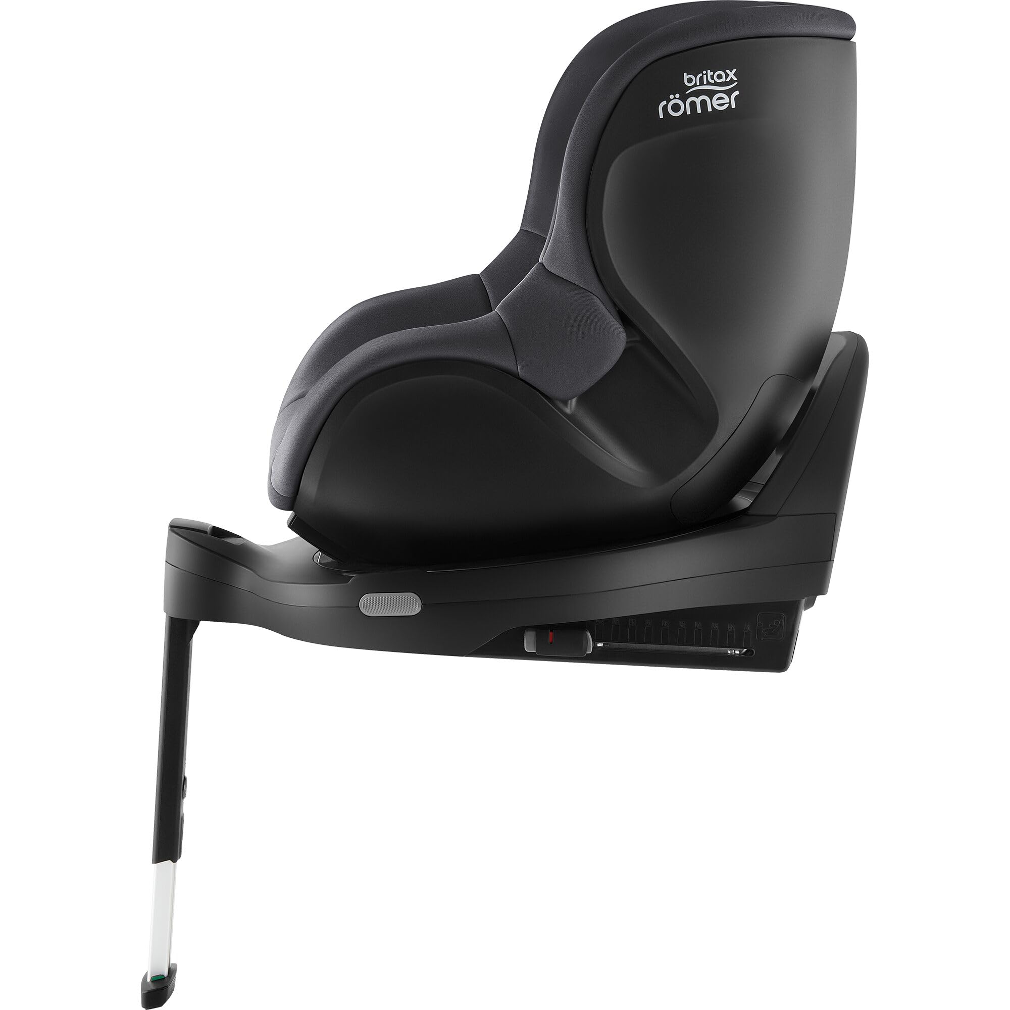 BRITAX RÖMER Seggiolino Auto DUALFIX 2 Z-LINE Girevole a 360° ISOFIX Bambini da 61 a 105 cm i-SIZE (Gruppo 0+/1) da 3 Mesi a 4 Anni, Midnight Grey