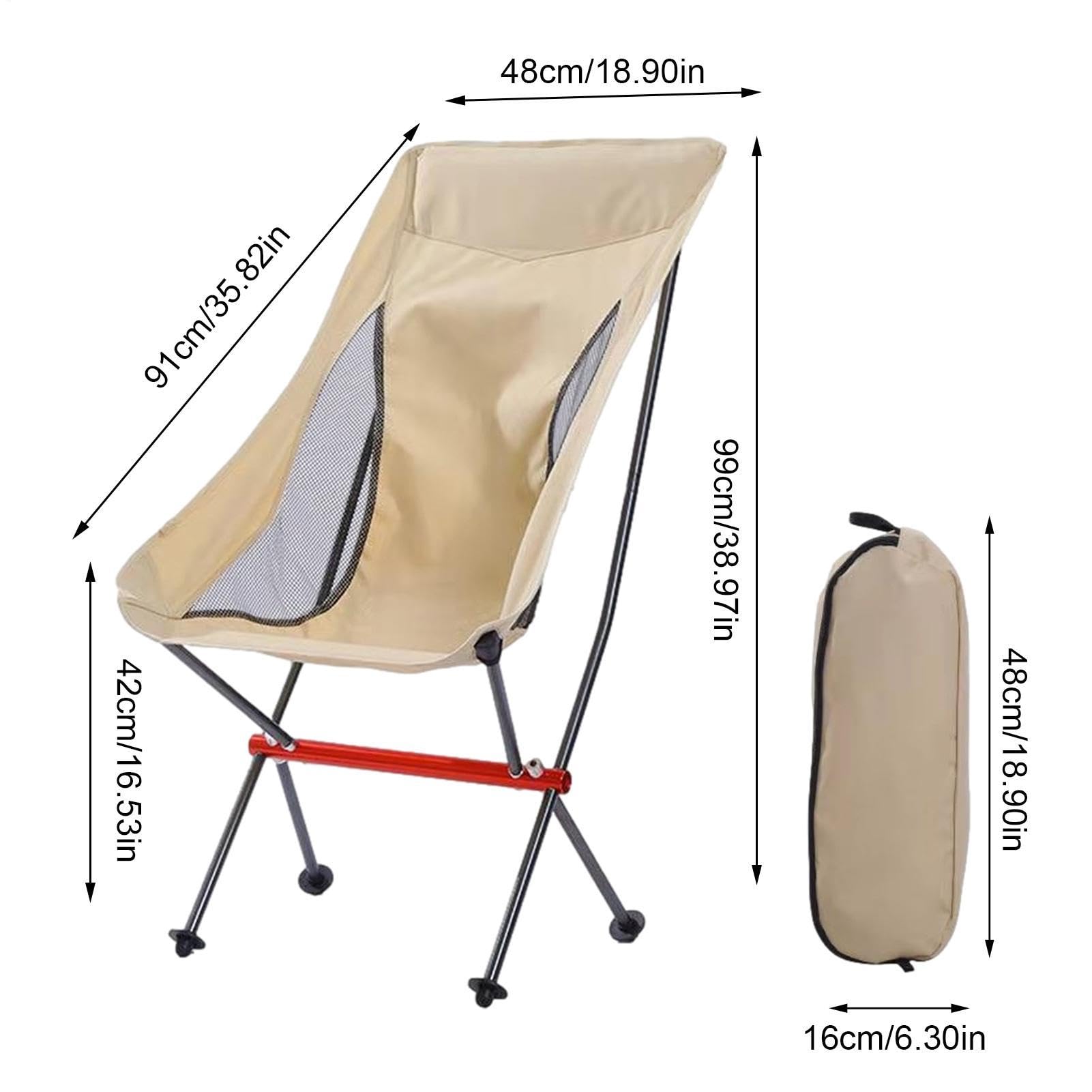 Sedia da Campeggio Pieghevole Sedia Portatile per Sedersi | Seggiolino Compatto da Trekking per Spiaggia Escursionismo Pesca Picnic Giardino