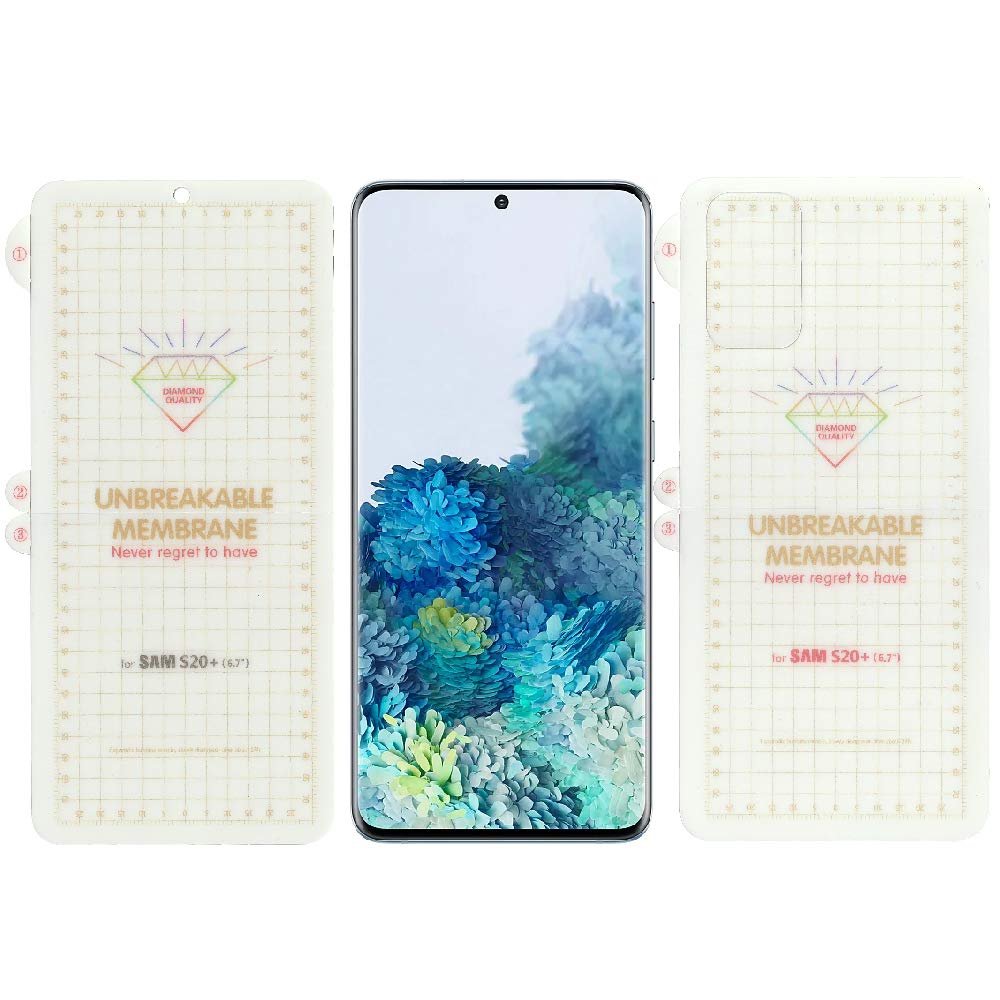 GADGET GEAR Samsung Galaxy S20 Plus Clear Unbreakable Screen Protector Hydrogel Membrane Supports Fingerprint Scanner Covers Front and Back Screen With Edge to Edge Coverage and Easy Installation (B08T1NZ2R9) Amazon Price History, Amazon Price Tracker