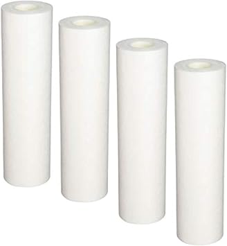 CFS 4 Pack Sediment Water Filter Cartridges Removes Bad Taste and Odor Whole House Replacement Filter Cartridge 5 Micron 9-7/8" x 2 1/2"
