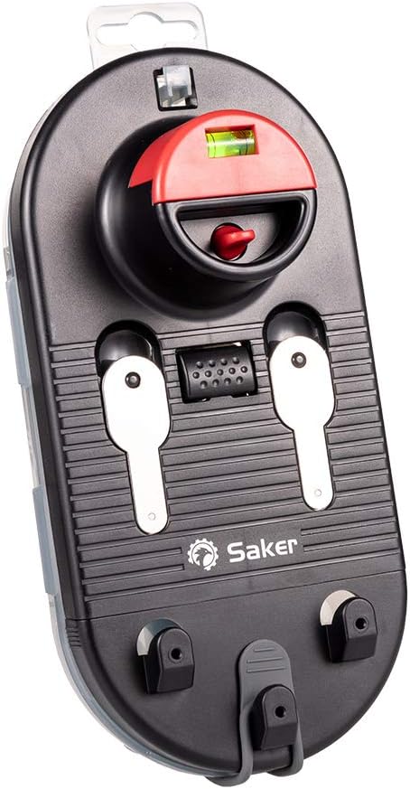 Saker Picture Hanging Tool Kit, Multi-Purpose Hanging Kit, Easy Frame One Step Hanging Tool for Photo Frames, Mirrors, Clocks, Artwork, Wall Coverings (Saker Hanging & Leveling Tool +85 PCS Hardware)