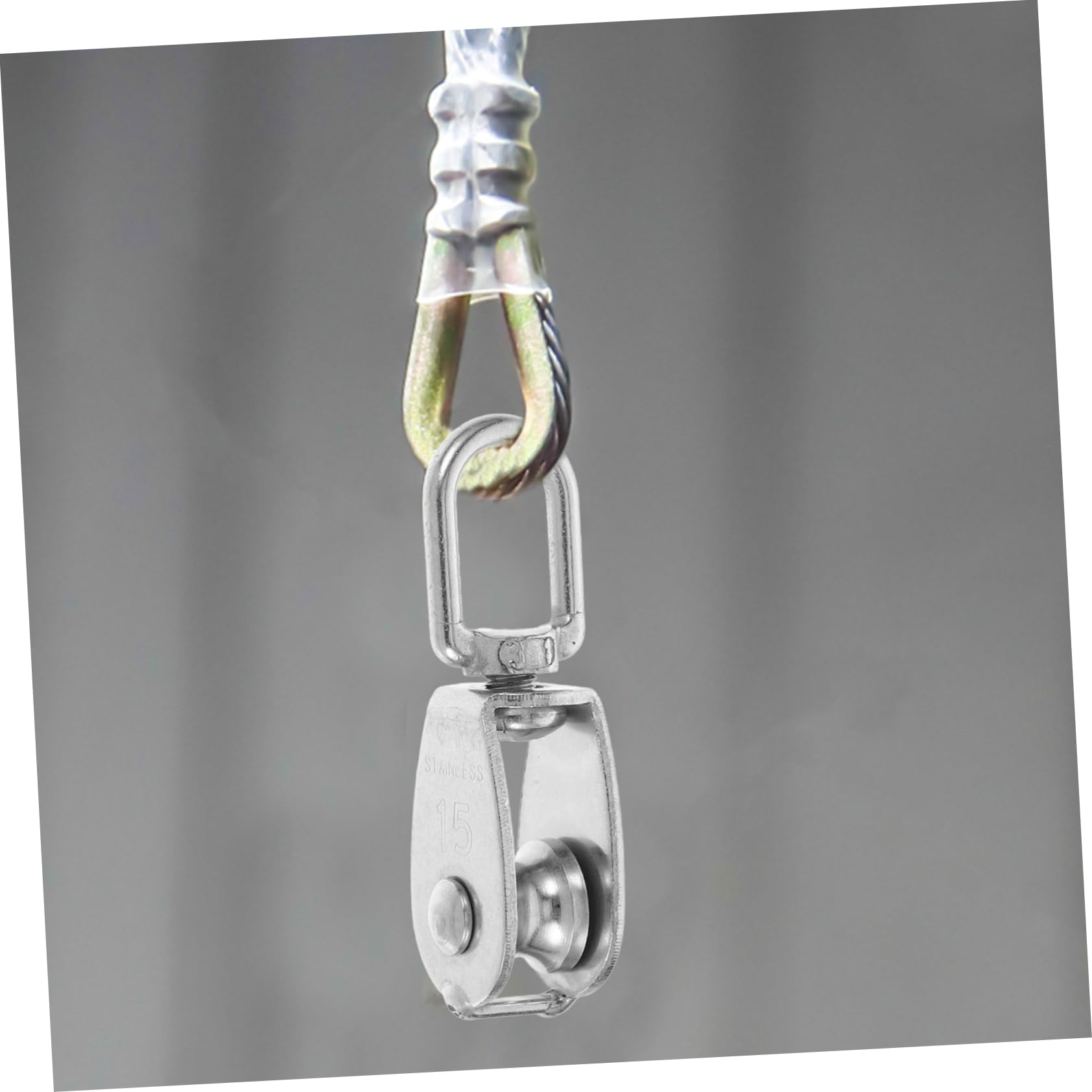 Juego de 10 poleas M15 de acero inoxidable, poleas de cable y cuerda suaves para elevación industrial, soluciones de elevación versátiles para uso en Estados Unidos, duraderas y resistentes a la