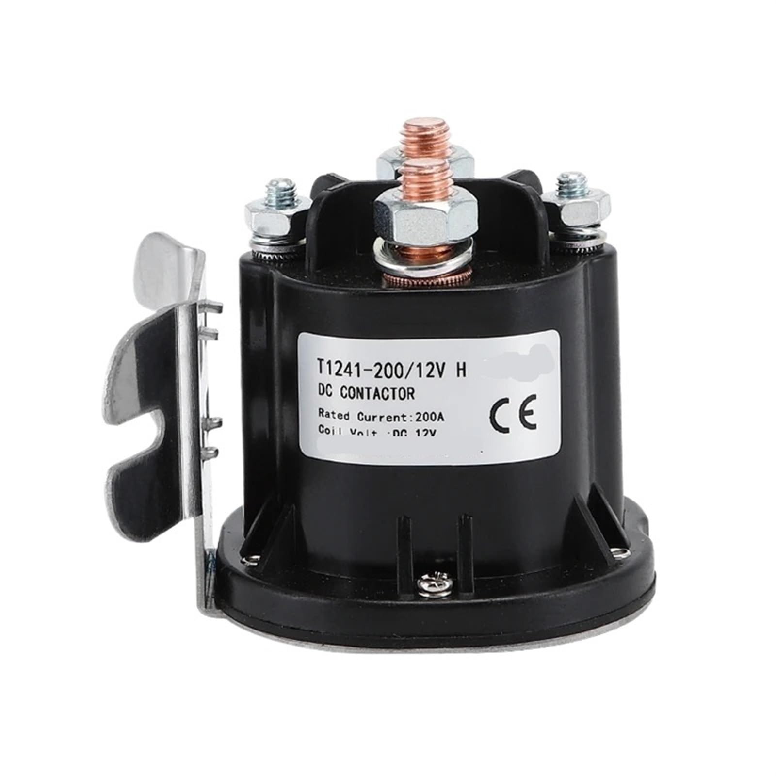 Stycznik DC 12 V, 24 V, 48 V, 200 A, 1NO T1241-200 do akumulatorów, ciężarówek, elektrycznych wózków widłowych, wciągarka elektryczna, 1 sztuka, pojazd elektryczny (12 V 1NO)
