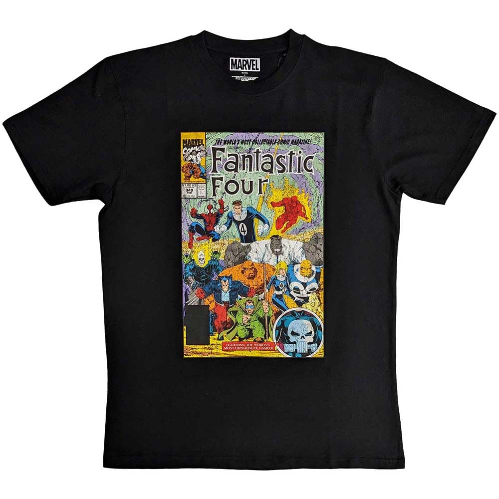 Marvel Unisex Black Fantastic Four T-Shirt In | Size: Xl