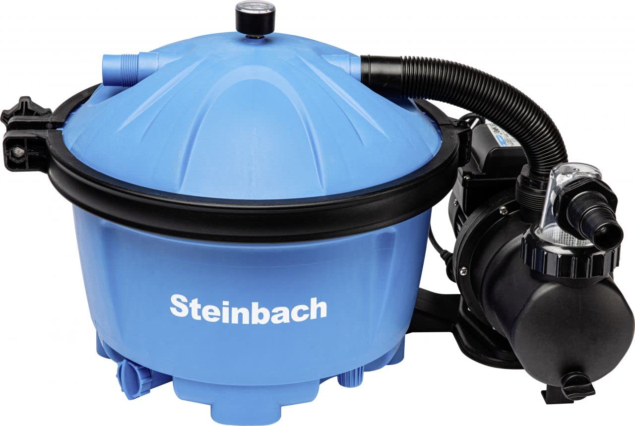 Steinbach Speed Clean Comfort Filtre à Sable Balles filtrantes incluses BIS 22.000 l Wasserinhalt Bleu