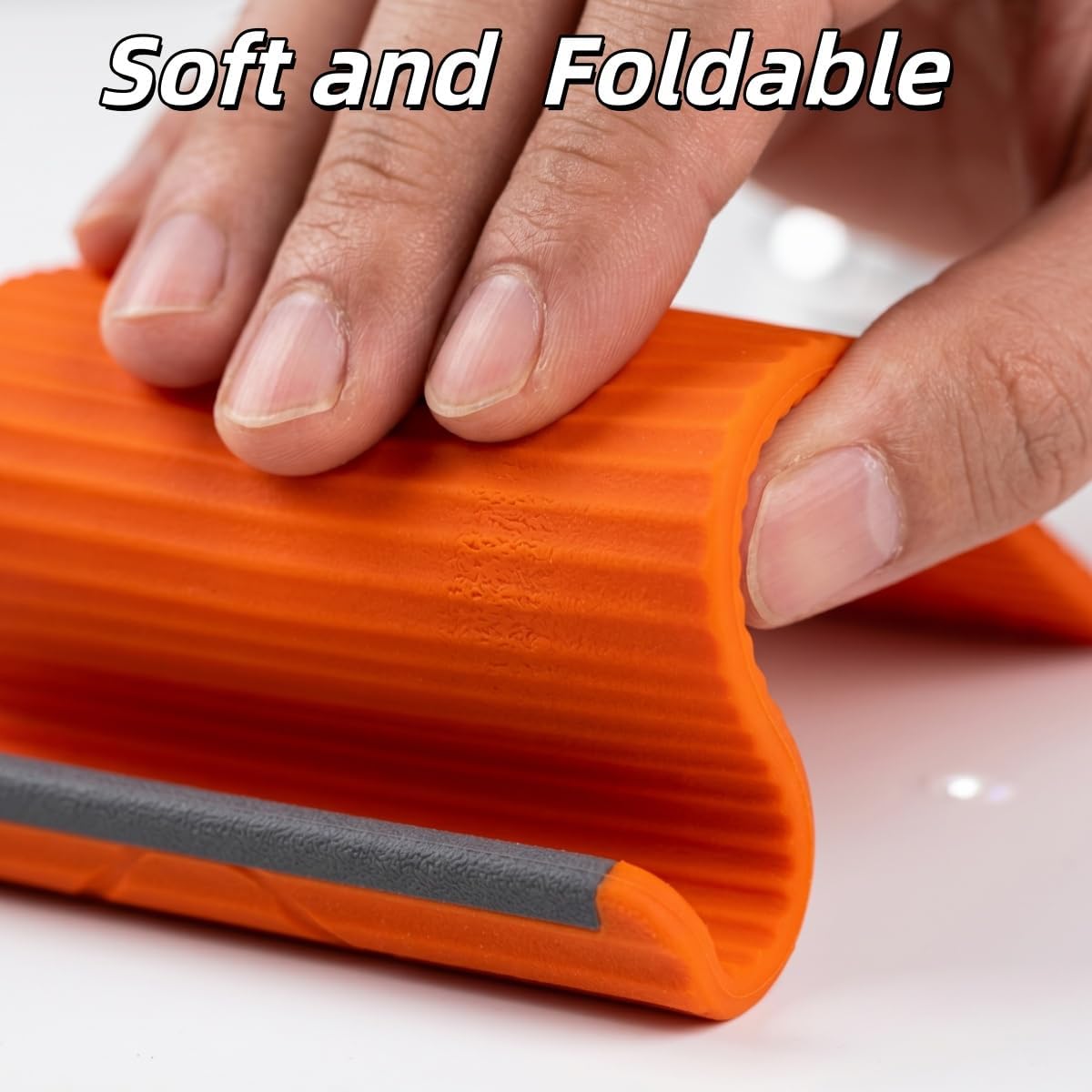WesGen 2-Pack 2026 Upgraded Foldable Silicone Phone Stand, Adjustable Flexible Holder for Desk Bed Airplane, Non-Slip Portable Tablet Stand for Travel Office Treadmill Laptop