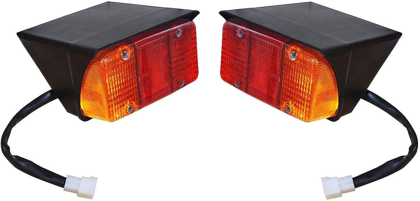 ALL PARTS SOURCE APSMOTIV Car Reflector Light Rear Tail Light for Mahindra Tractor (Lens Color -Amber & Red), Set of 2