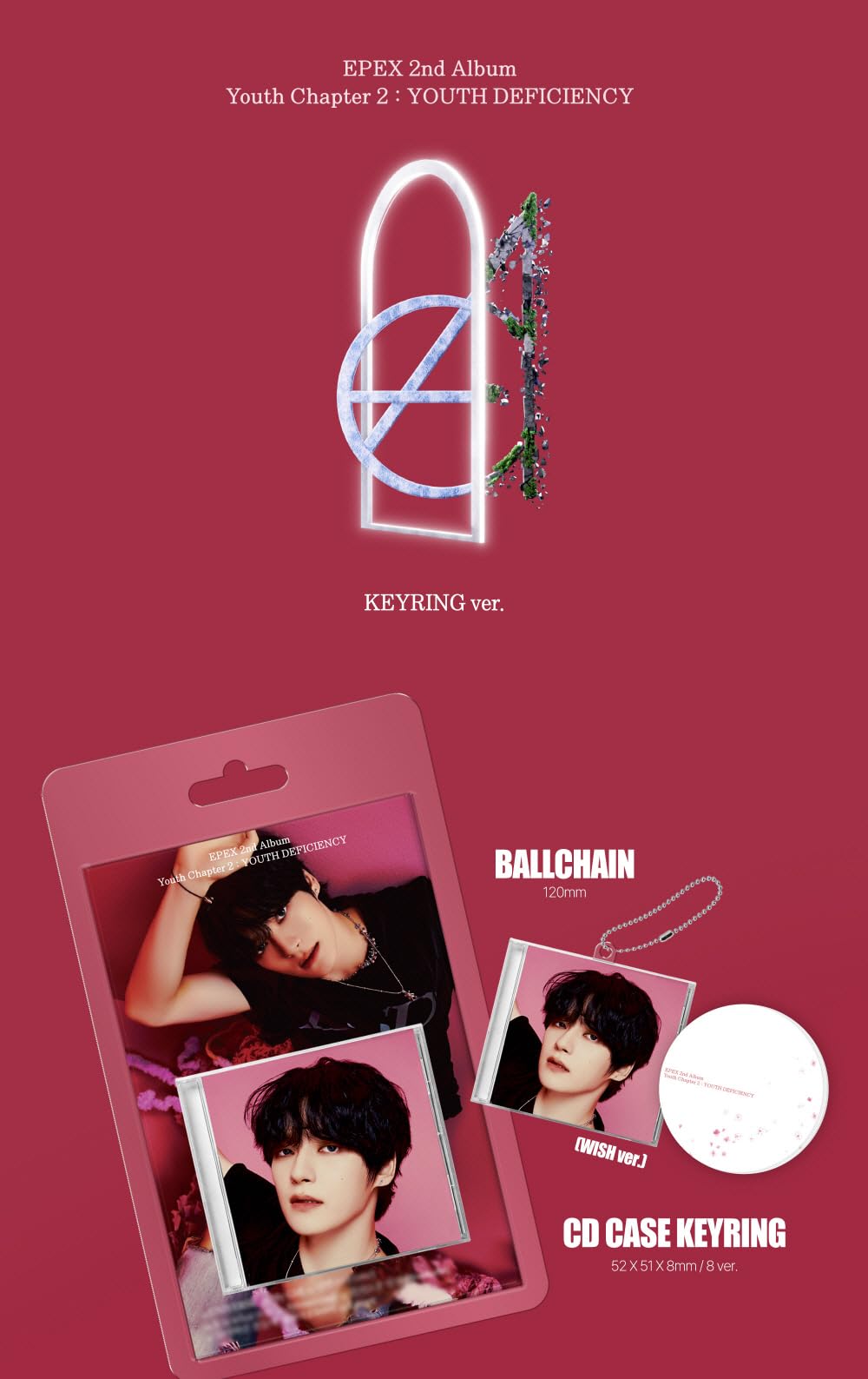 EPEX - Vol.2 Youth Chapter 2 : Youth Deficiency [Keyring ver.] (MU ver.)